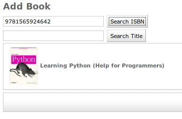 Add book by ISBN search