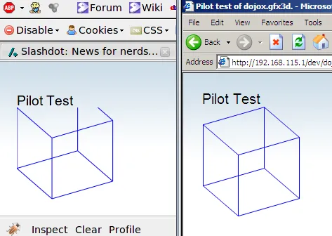Cube in Firefox and MSIE