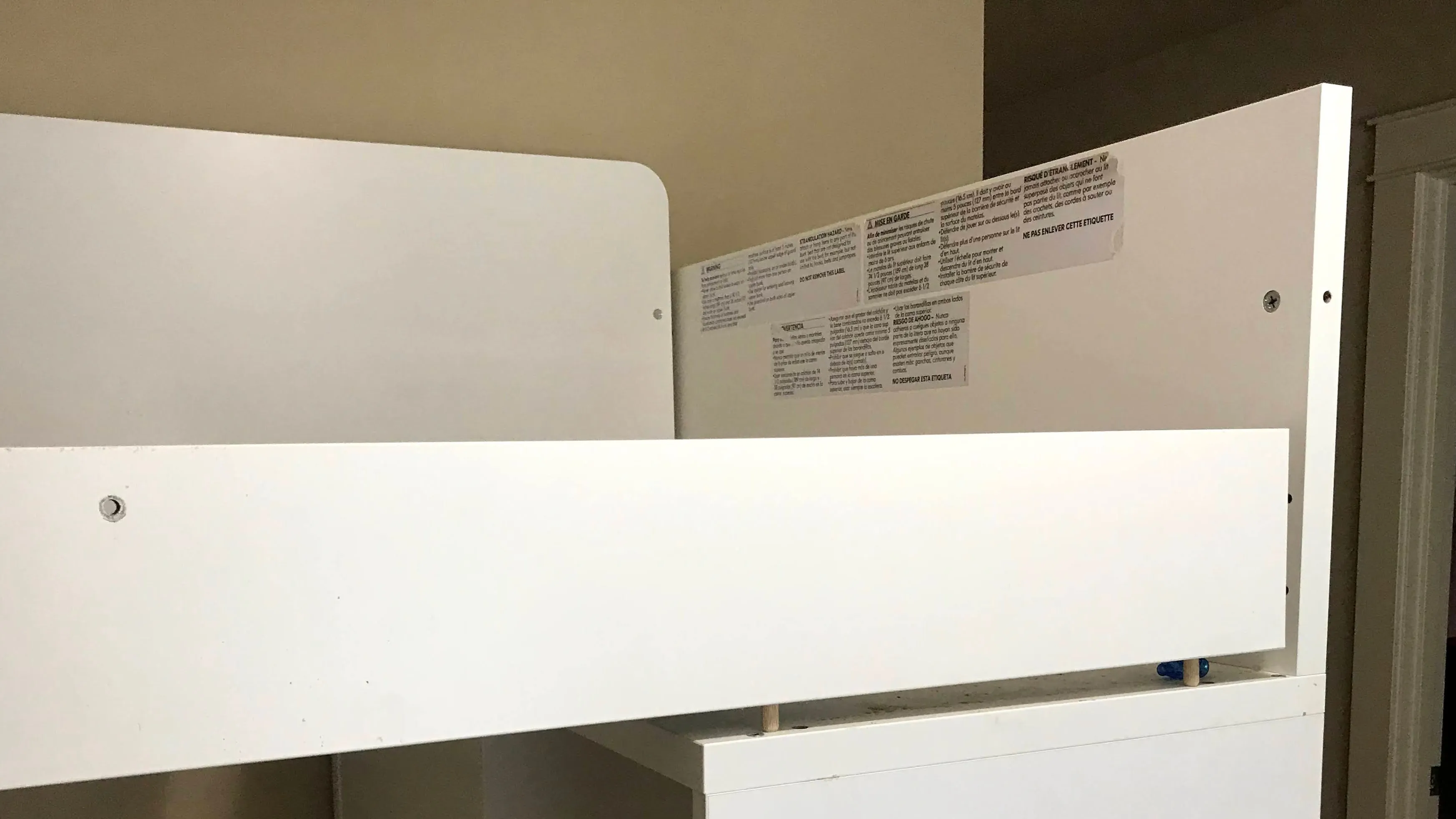Detach rail and back panel