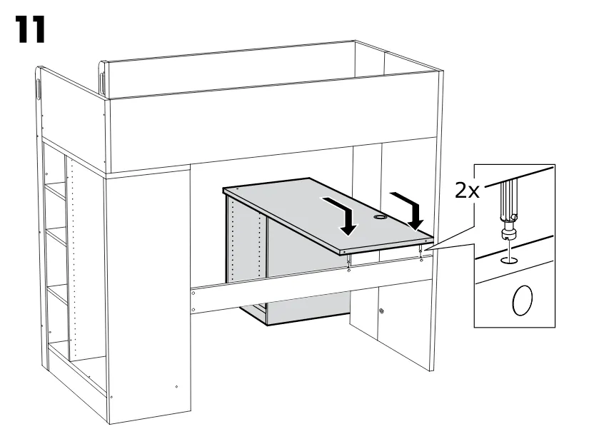 Detach Desk from Stuva loft bed