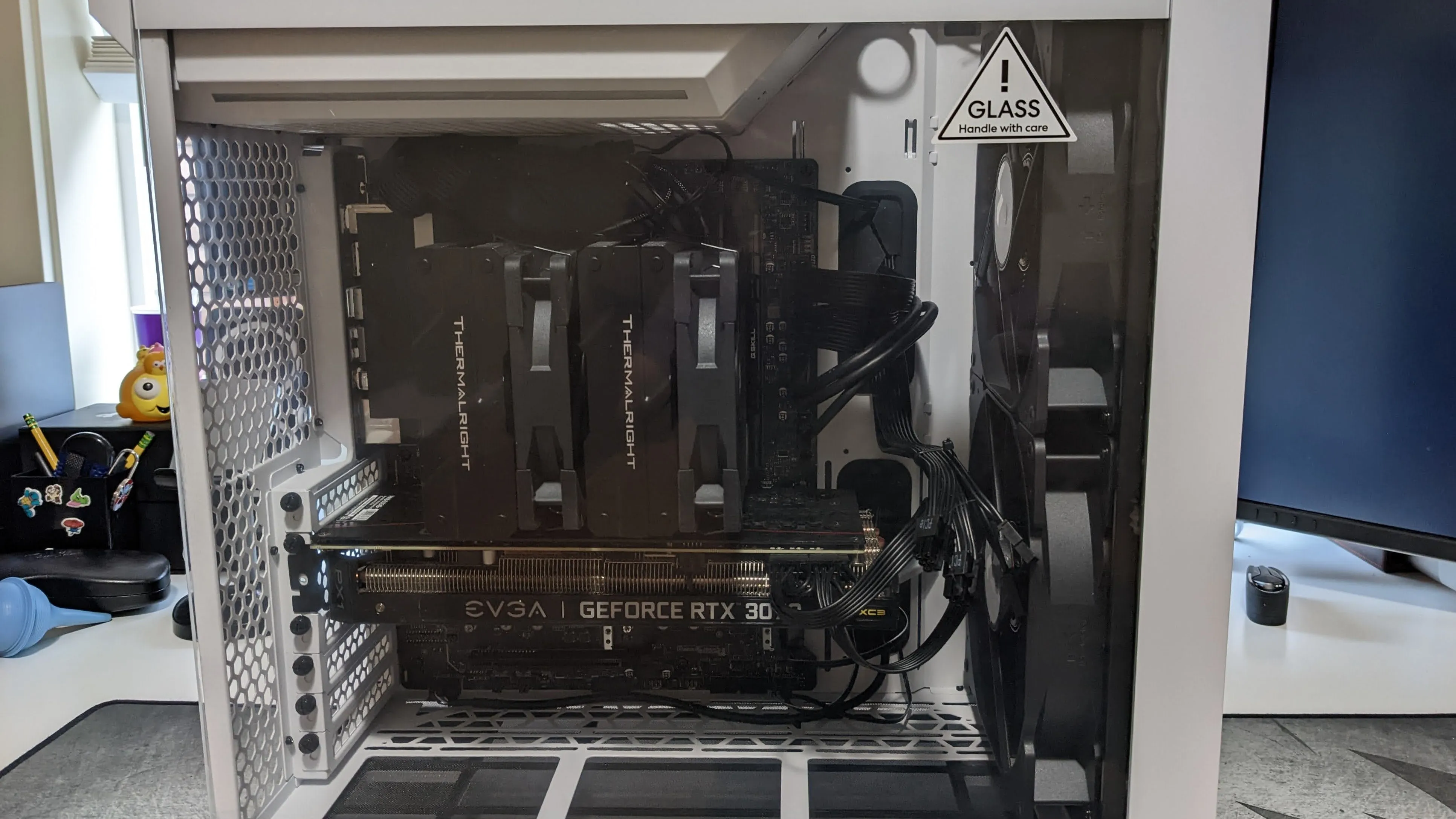 Stuck out PCI cables